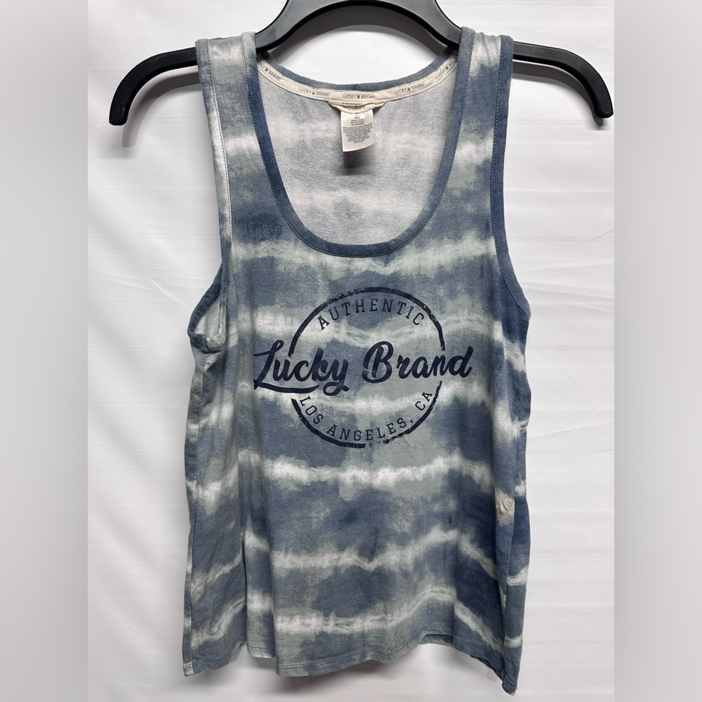 Lucky Brand Blue and White Tank Top